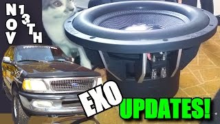 EXO Audio Updates Reconing NVX Subwoofers  DUAL 0 Gauge Toolmaker Input Adapters amp CRESCENDO Amps [upl. by Thorbert]