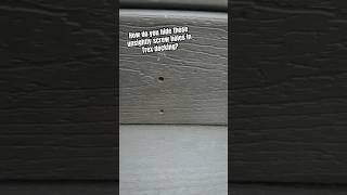 How do you hide screw holes in trex decking [upl. by Oicnanev446]