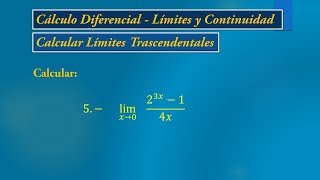 Limites Trascendentales  Ejemplo 5 [upl. by Beera252]