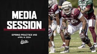 FOOTBALL  SPRING PRACTICE DAY TEN MEDIA SESSION [upl. by Githens]