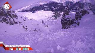 Meribel Grand Couloir Black off the edge [upl. by Ssidnak]