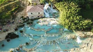 Saturnia Hot Springs 4K ULTRA HD Drone [upl. by Dripps]