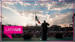 Asistentes al mitin de AMLO pasaron 12 horas entre sol y lluvia para estar presentes en el Zócalo [upl. by Florentia446]