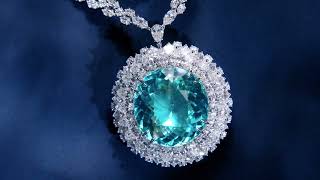 Paraiba Tourmaline and Diamond Necklace [upl. by Haym]