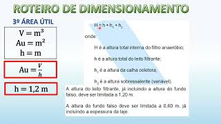 COMO DIMENSIONAR FILTRO BIOLÓGICO ANAERÓBIO [upl. by Renita]