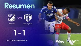 Millonarios vs Unión Magdalena resumen y goles  Liga BetPlay Dimayor 2023 2  Fecha 15 [upl. by Doelling]