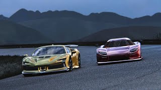 Koenigsegg CC850 2024 vs Ferrari SF90 XX Stradale 2025 at Rainy Highlands [upl. by Yllier]