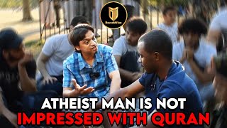 Atheist Man Is In Pure Denial  Mansur  Speakers Corner [upl. by Kcirnek]