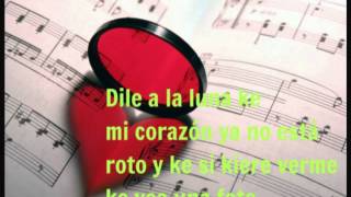 DILE A LA LUNA  SANTA RM con letra [upl. by Opportina]