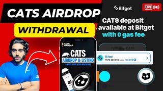 CATS AIRDROP WITHDRAWAL FULL PROCESS ✅ CATS AIRDROP TO CRYPTO EXCHANGE  CATS AIRDROP [upl. by Janeva]