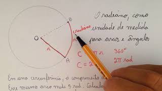 TC 2  Trigonometria na Circunferência  O Radiano Como Unidade de Medida para Arcos e Ângulos [upl. by Eelatsyrc]