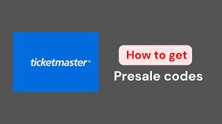 How to Easly get Ticketmaster presale codes [upl. by Longwood]