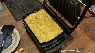 Kartoffelgratin im Tefal OptiGrill plus SnackingampBaking [upl. by Yrac]