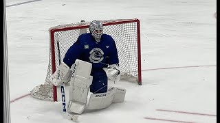 Raw Footage Thatcher Demko takes part in full Canucks practice at Rogers Arena [upl. by Dragone]