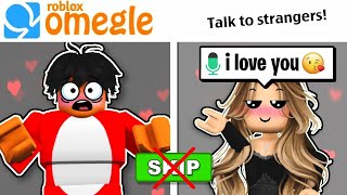 Roblox Omegle VOICE CHAT But i cant SKIP ANYONE 2 [upl. by Waylin871]