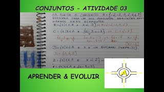 C 011  CONJUNTOS  ATIVIDADE 03 [upl. by Nysa]