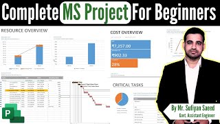 Complete MS Projects For Beginners  Full Project in MS Project in Hindi [upl. by Carder686]