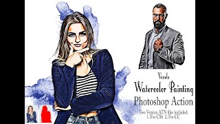 Vexels Watercolor Painting Photoshop Action [upl. by Tasiana787]