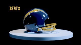 See The Evolution of the Chargers Football Helmets Through the Decades  LA Chargers [upl. by Ainoz]