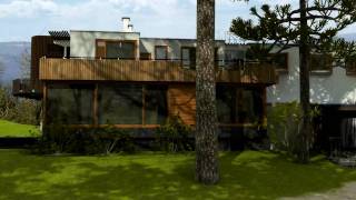 Villa Mairea  Alvar Aalto animación exterior 3dsmaxvray [upl. by Eadie]