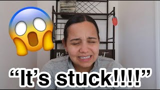 quotMY TAMPON IS STUCKquot PRANK ON BOYFRIEND CUTE REACTION [upl. by Silvester]