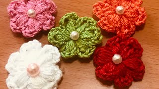 FLORES A CROCHET EN 5 MINUTOS SÚPER FÁCILES [upl. by Marget]