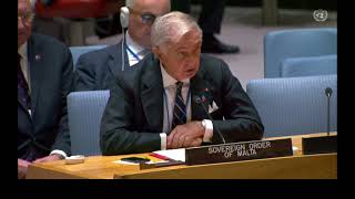 The statement of the Order of Maltas Grand Chancellor during the UN Security Council [upl. by Alac514]