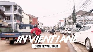 3 KM TRAVEL TOUR IN VIENTIANE [upl. by Enirod69]