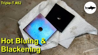 TripleT 82 Hot salt bluing  blackening for knives [upl. by Enilarac]