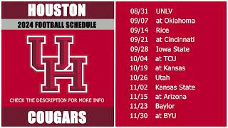 2024 Houston Cougars Football Schedule [upl. by Avid]