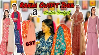 Last minute Rakhi Outfit idea from AmazonAmazon Sale HaulAmazon kurta set Haul [upl. by Atnwahsal]