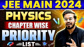 JEE Main Physics Chapter Wise Weightage and Priority List  JEE Main 2024 [upl. by Ecienahs]