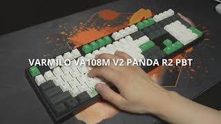 VARMILO VA108M V2 PANDA R2 PBT타건 영상 [upl. by Lennard]