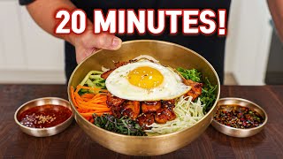 Truuuust Me This Is The Easiest Bibimbap Of All Time l Chicken Bibimbap in 20 Minutes amp 3 Sauces [upl. by Haseefan]