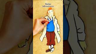 Cardboard Tintin tintin sustainableart artandcraft asmr stopmotion diy hamdmade shorts [upl. by Martha]