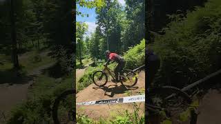 Throwback to Quebec Nationals mtb dhracing racing downhill bromont pittstop [upl. by Acireed685]