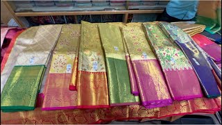 chickpet Bangalore wholesale silk sareesfrom 390 Single saree courier available [upl. by Minna]