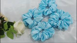 how to make size medium  medium size scrunchies  scrunchies [upl. by Aisinut338]