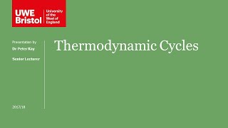 Thermodynamic Cycles  Introduction Part 1 of 4 [upl. by Robinson]