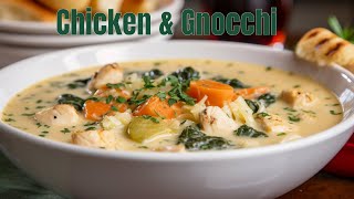 How to make OLIVE GARDENS  Chicken amp Gnocchi Soup Recipe [upl. by Aurthur403]