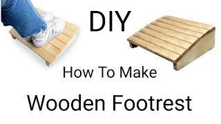 How to make wooden footrest  woodworking  DIY  under desk foot rest for office home [upl. by Alverta]