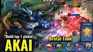 100 ANNOYING Brutal Tank Akai MVP Plays  Build Top 1 Global Akai  MLBB [upl. by Beatrisa]