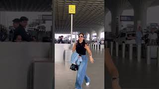 Bhumi Pednekar’s airport look is all about comfort🔥 viralshort bollywood bhumipednekar [upl. by Bohman]