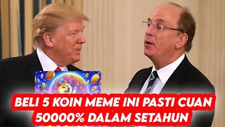 5 Koin meme yang harus kalian beli  koin crypto yang menjanjikan 2024  koin crypto potensial [upl. by Keel532]