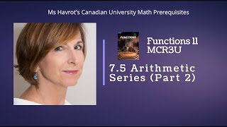 Functions 75 Arithmetic Series Part 2 [upl. by Branden]