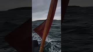 Drascombe Longboat sailing on a close reach to Great Saltee Island from Kilmore Quay [upl. by Aniles93]