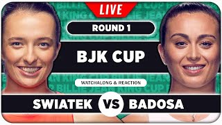 SWIATEK vs BADOSA  Billie Jean King Cup 2024  LIVE Tennis Watchalong Stream [upl. by Atinahc]