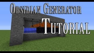 Tutorial How to make an Obsidian Generator in Minecraft [upl. by Atinal821]