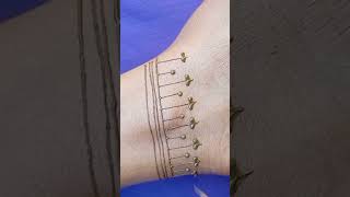 Easy leg mehendi design short viralvideo trending mehndi [upl. by Bentlee]