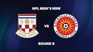 NPL Men’s NSW Round 9 Sydney United 58 FC v Rockdale Ilinden FC [upl. by Kynan]